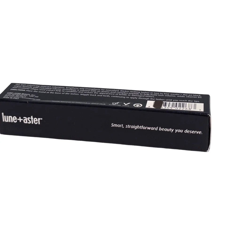Lune+Aster Cosmic Growth Mascara Jet Black Swipe+Go Vegan 0.29oz NIB